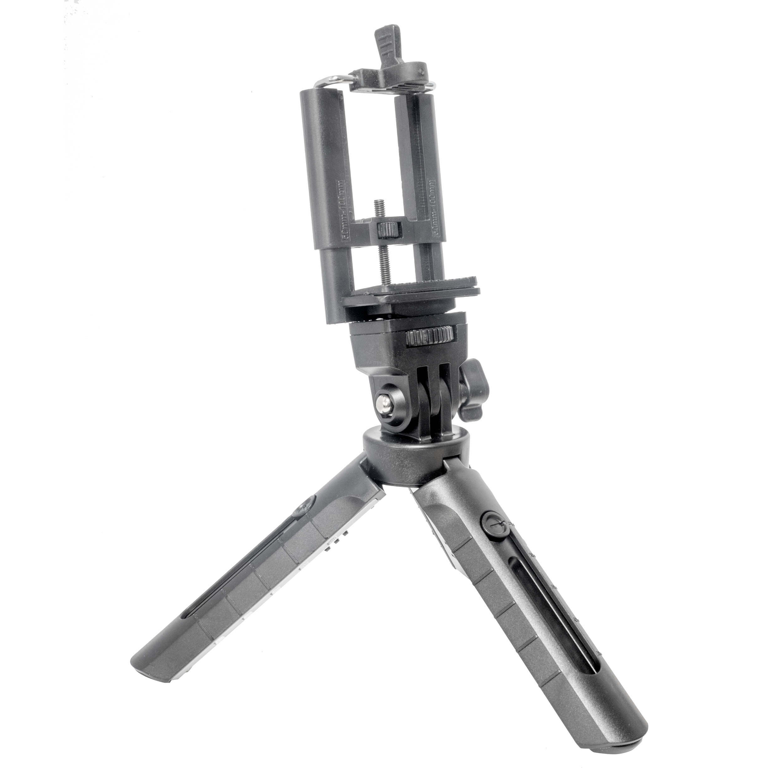 Adjustable Extendable Mini Tripod Stand with Universal Smartphone Holder - Perfect for Vlogging, Live Streaming & Photography (Compatible with iPhone & Android)