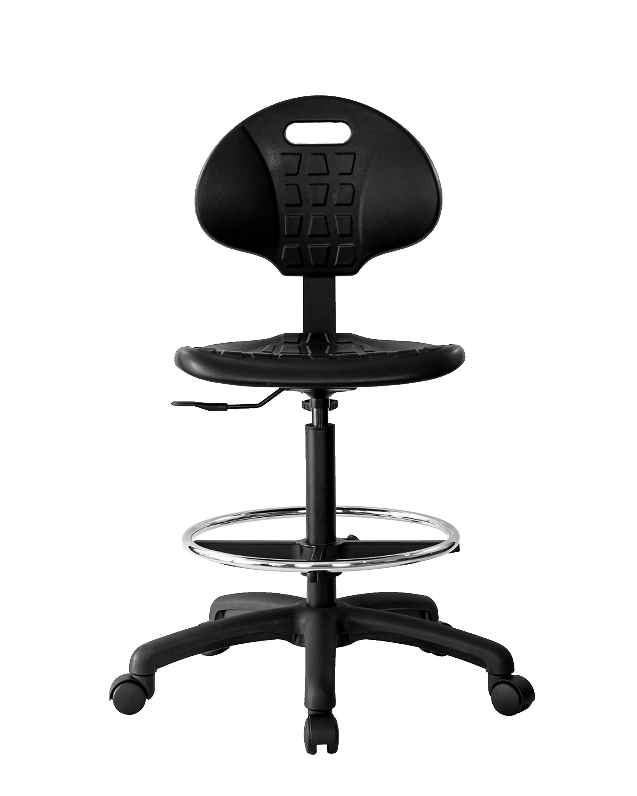 Ergonomic Adjustable Drafting Stool with Casters - 23