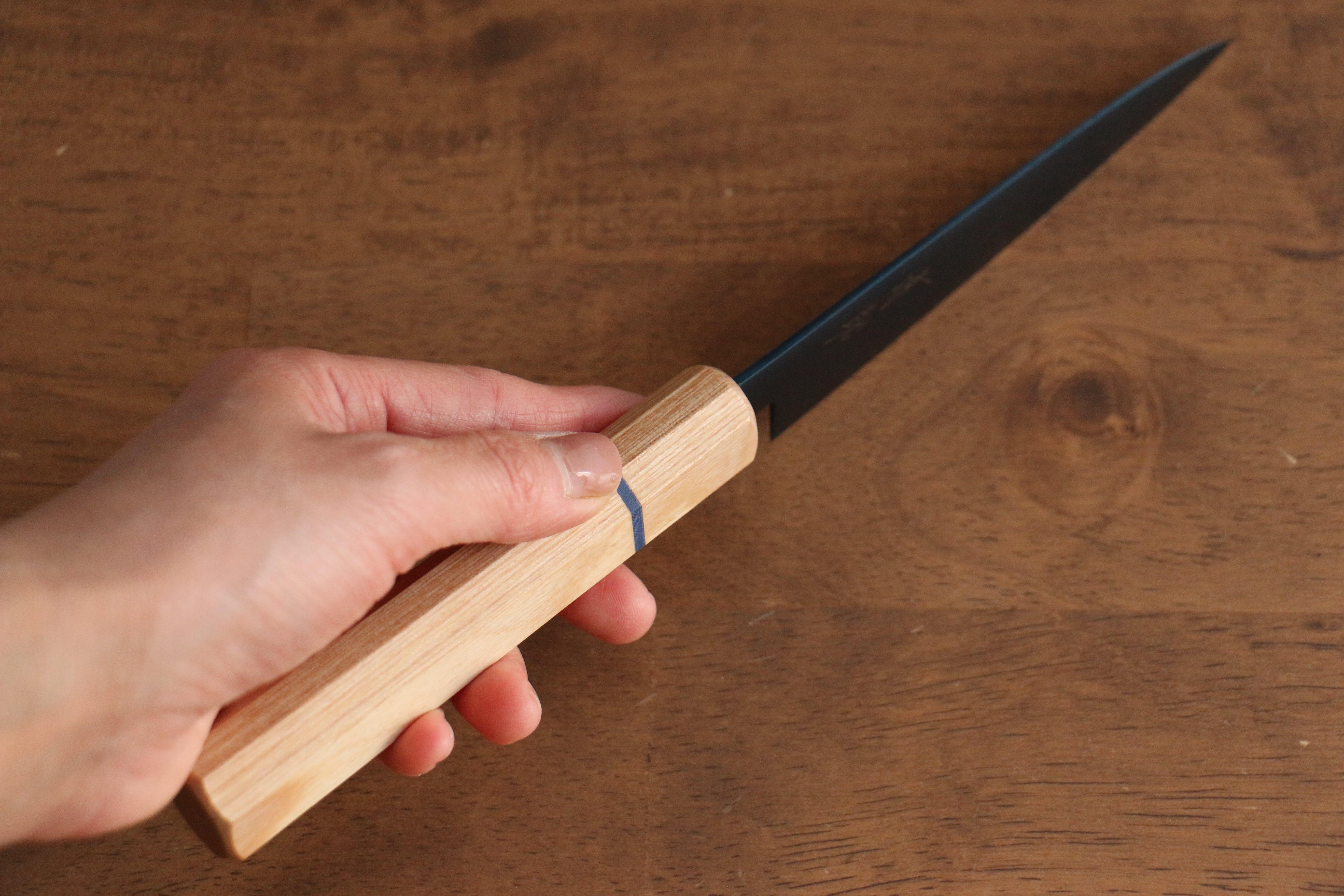 Seisuke SK 85 120mm Petty Utility Knife - Japanese Stainless Steel Blade with Ion Plating & White Wood Handle - Perfect for Slicing, Peeling & Precision Kitchen Tasks