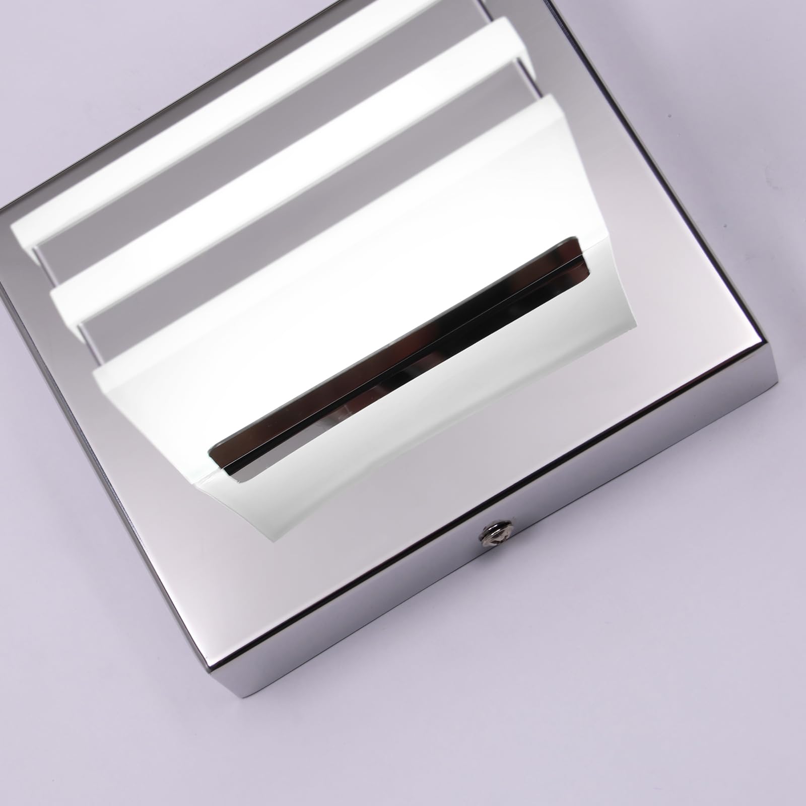 Modern Chrome Bathroom Vanity Light Fixtures - 7W LED Mirror Lighting, Acrylic Vanity Sconces for Bathroom, Bedroom & Living Room - Perfect for Makeup, Shaving & Ambient Lighting