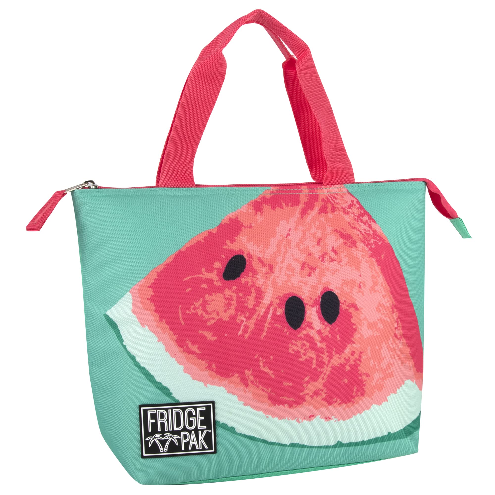 Insulated Watermelon Slice Lunch Tote Bag for Women - Tropical Fruit Cooler Bag for Beach Picnics, Grocery Shopping & Work Lunch - Leakproof Reusable Food Carrier