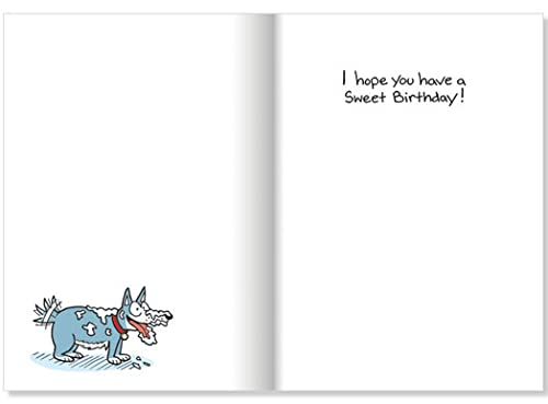 Funny Dog Licking Cake Frosting Birthday Card | Oatmeal Studios | Perfect for Dog Lovers & Humorous Celebrations