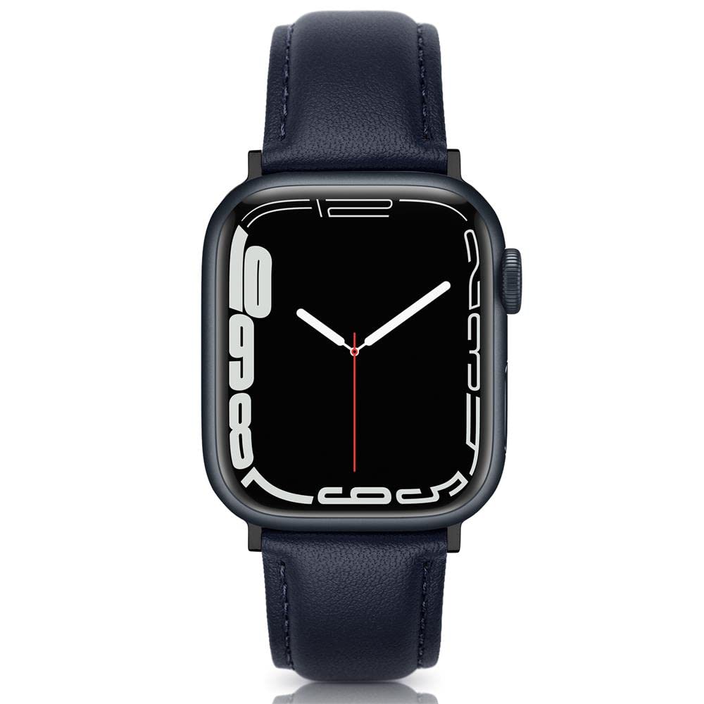 Premium Genuine Leather Apple Watch Bands 42mm 44mm 45mm - Soft Top Grain Vintage Leather Replacement Straps for Apple Watch Series 9/8/7/6/5/4/3/2/1/SE - Compatible with Men & Women - Perfect for Workouts, Office & Everyday Wear