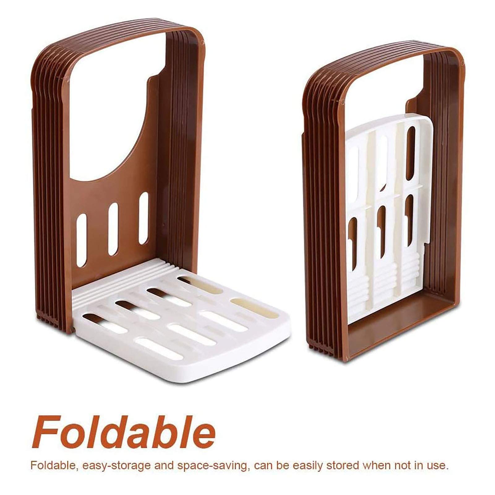 Foldable Bread Cutter for Toast & Sandwiches - Adjustable 4 Thickness Slicing Tool - Perfect for Kitchen, Breakfast & Meal Prep