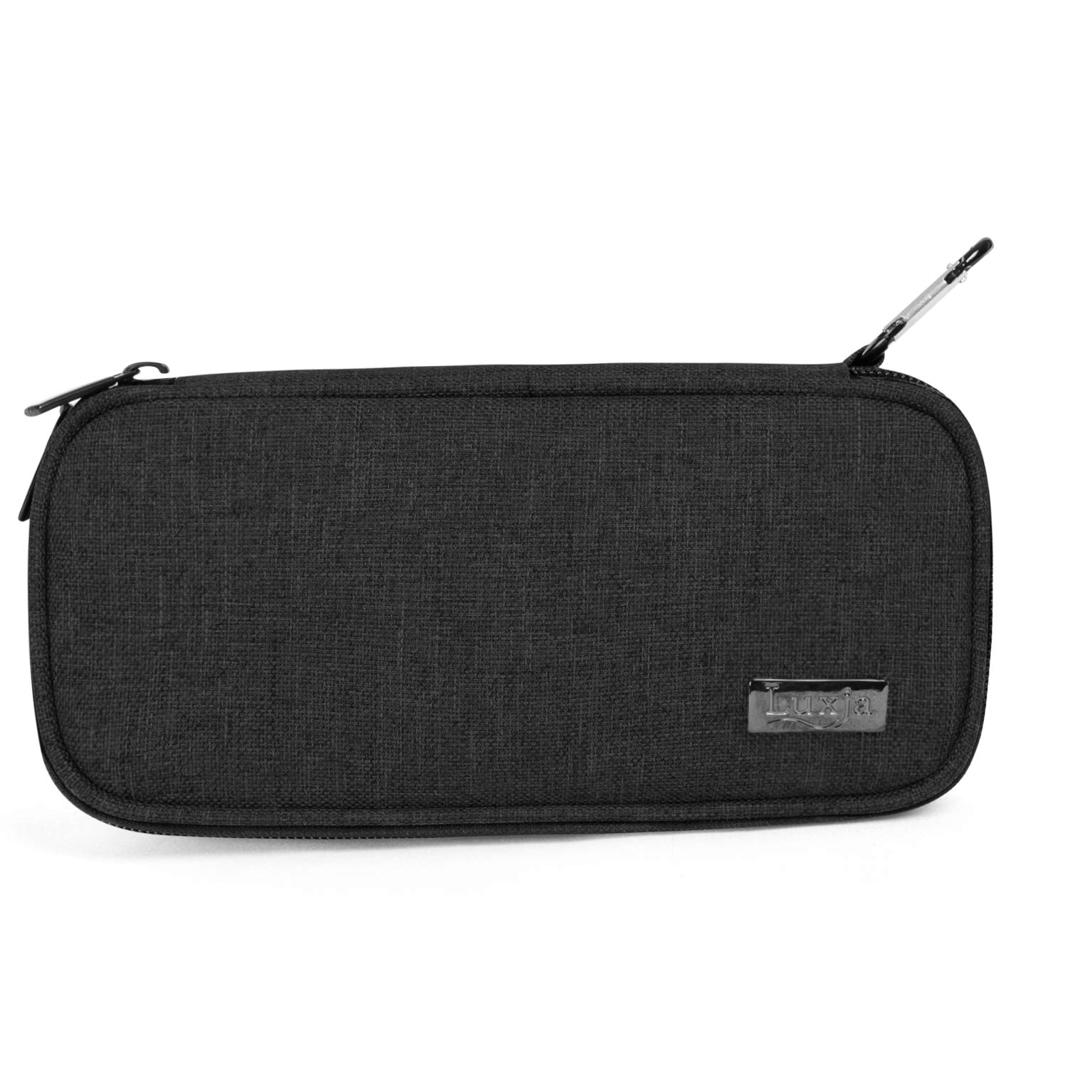 LUXJA Insulin Travel Case - Diabetic Supply Organizer for Pens, Needles & Glucose Meter - Portable Black Medical Bag for Diabetes Management (Ideal for Travel, Work & Daily Use)