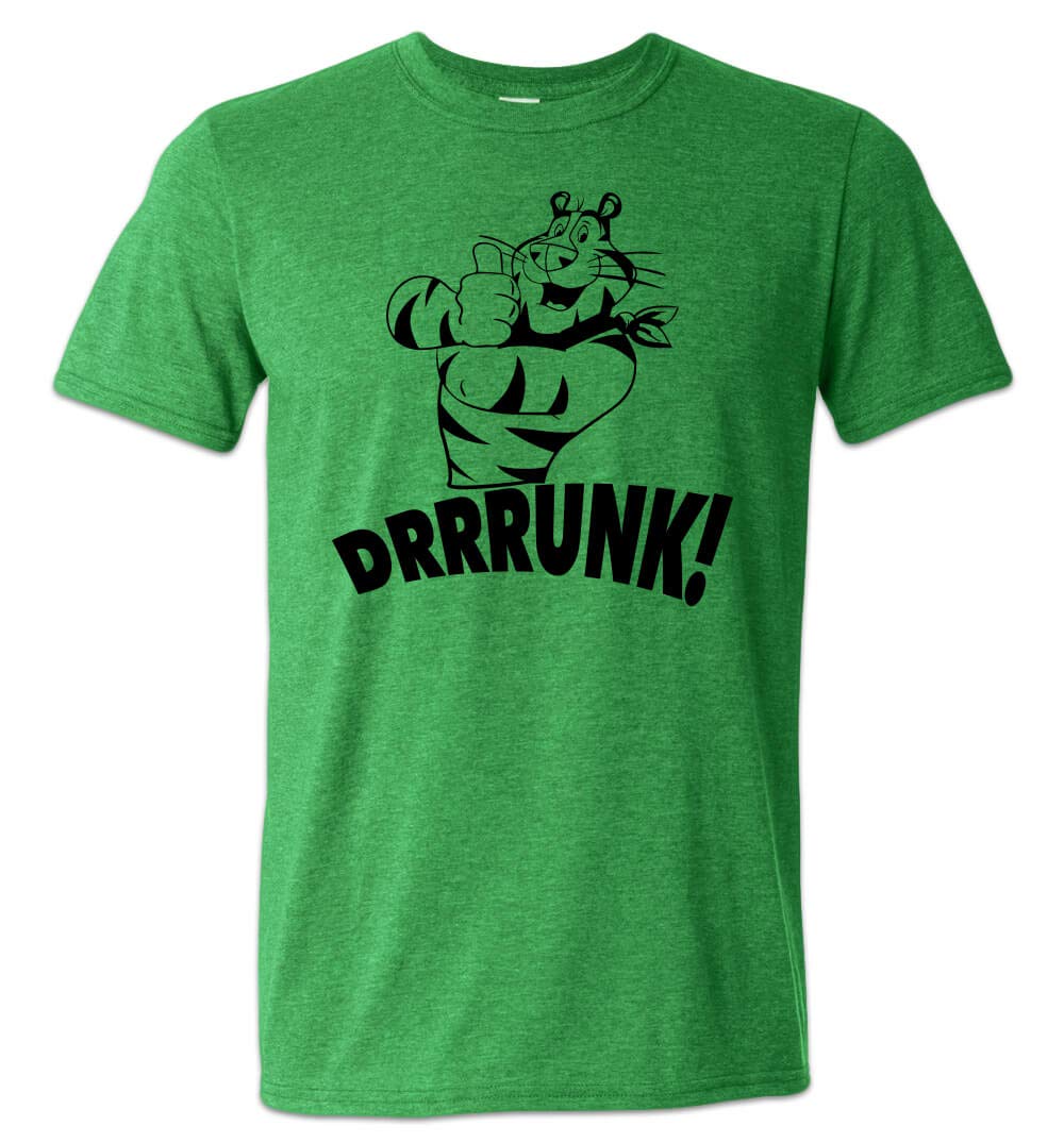 Drunk Like The Tiger Funny St. Patrick's Day T-Shirt | Irish Pub Party, March 17 Celebration & Festive Green Beer Drinking Outfit