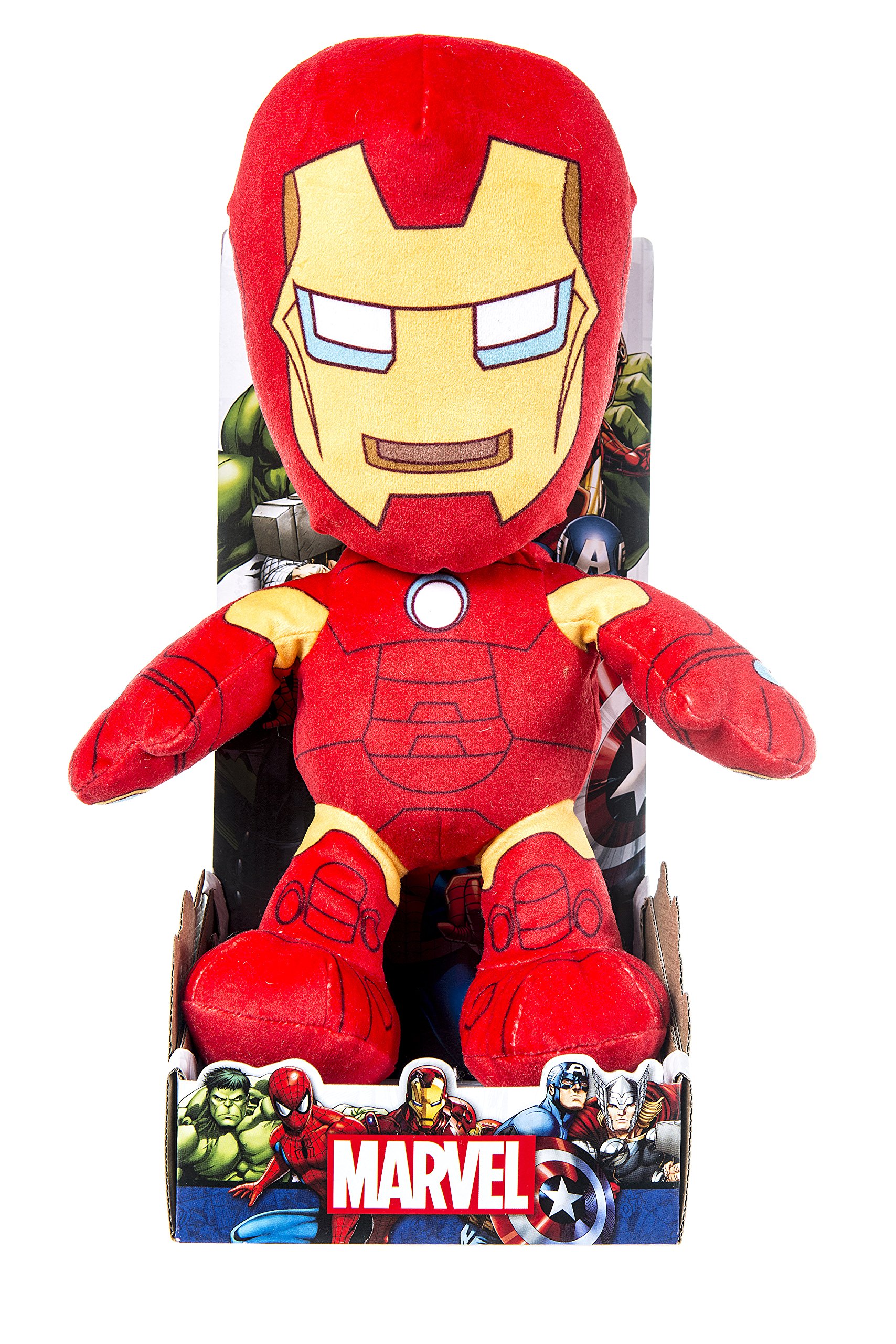 Marvel Iron Man Plush Toy - Red Color, Posh Paws International 31061 | Soft Stuffed Animal for Kids, Superhero Gift for Boys & Girls, Perfect for Bedtime, Playtime, and Marvel Fan Collections