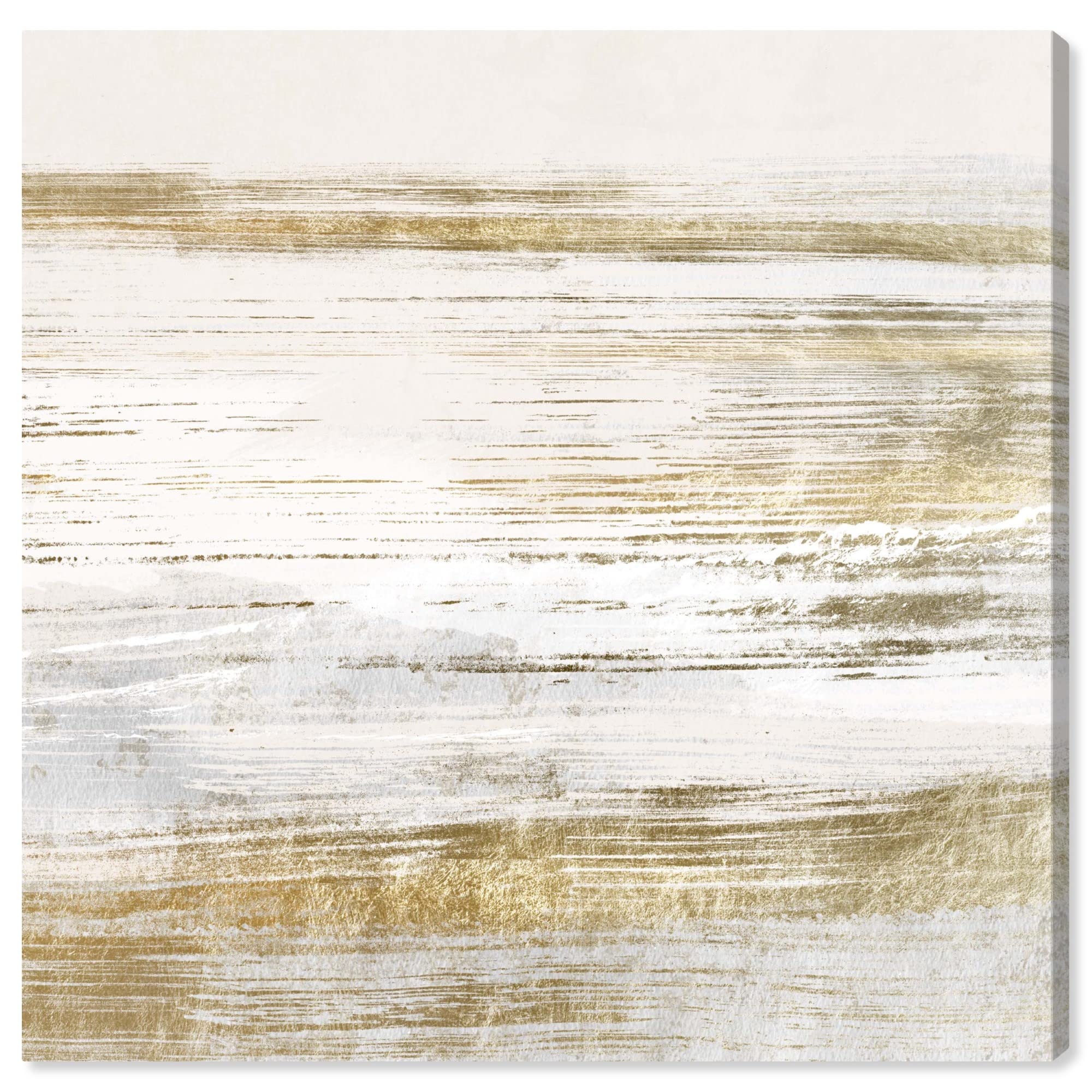 Blush Romance Gold Abstract Canvas Wall Art - 40x40 Inches Ready to Hang, Modern Home Decor for Living Room, Bedroom & Bathroom - Perfect for Adding Elegance & Style to Your Space