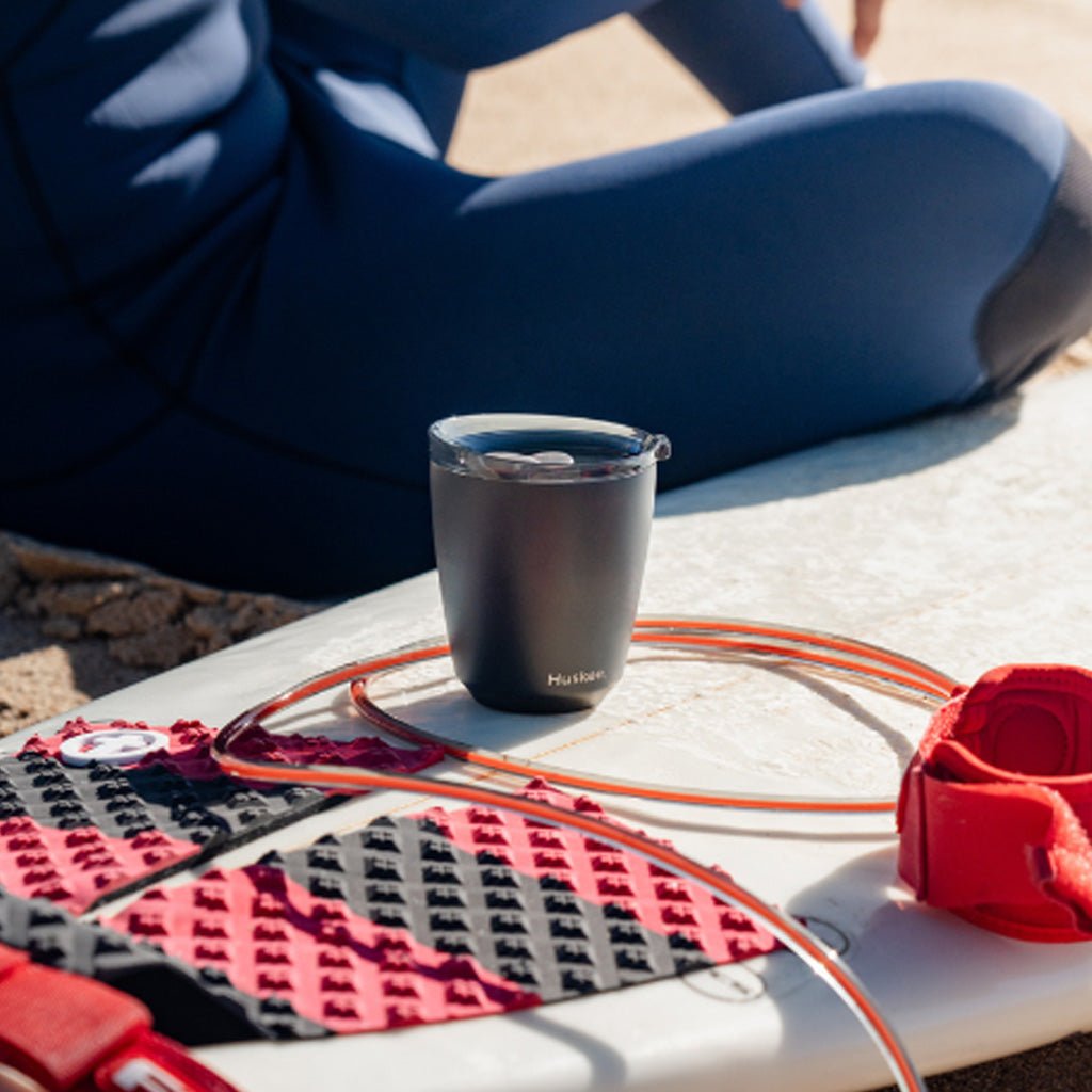 Huskee 8oz Stainless Steel Reusable Coffee Cup - Perfect for Travel, Camping & Eco-Friendly Lifestyles
