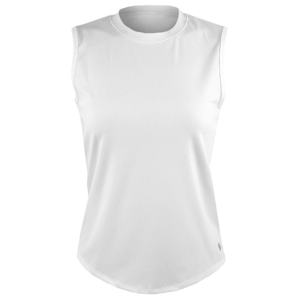 Lija Women's Split Tank Top - White | Comfortable & Stylish Workout & Yoga Shirt for Women