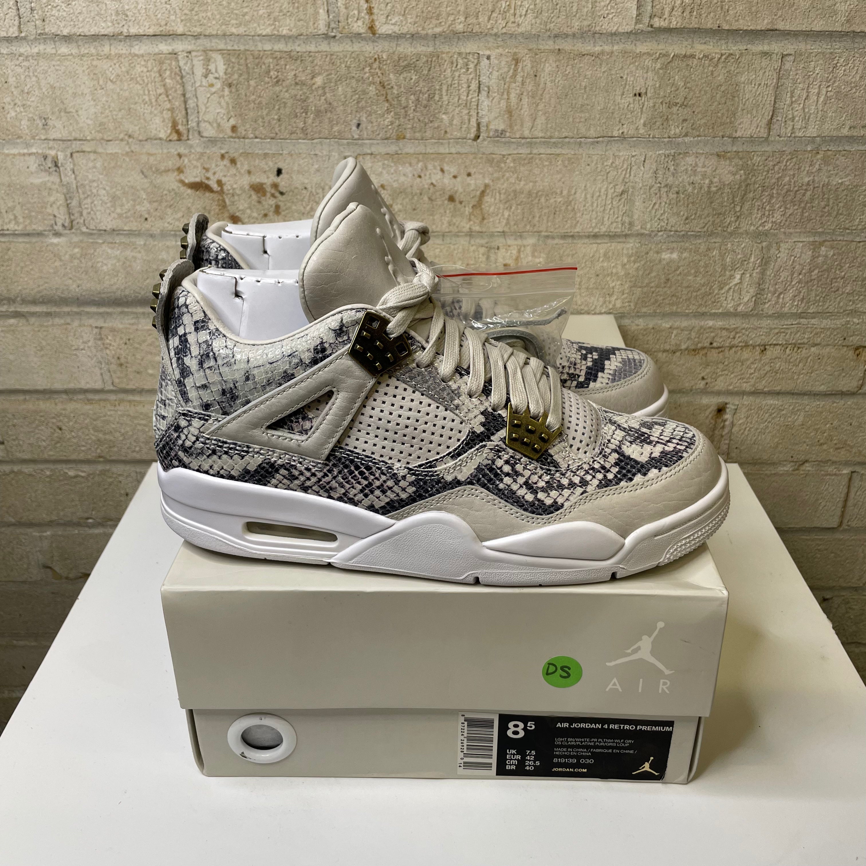 AIR JORDAN 4 PINNACLE SNAKESKIN Men's Basketball Shoes Size 8.5 (819139-030) - Premium Leather Sneakers for Streetwear & Court Performance
