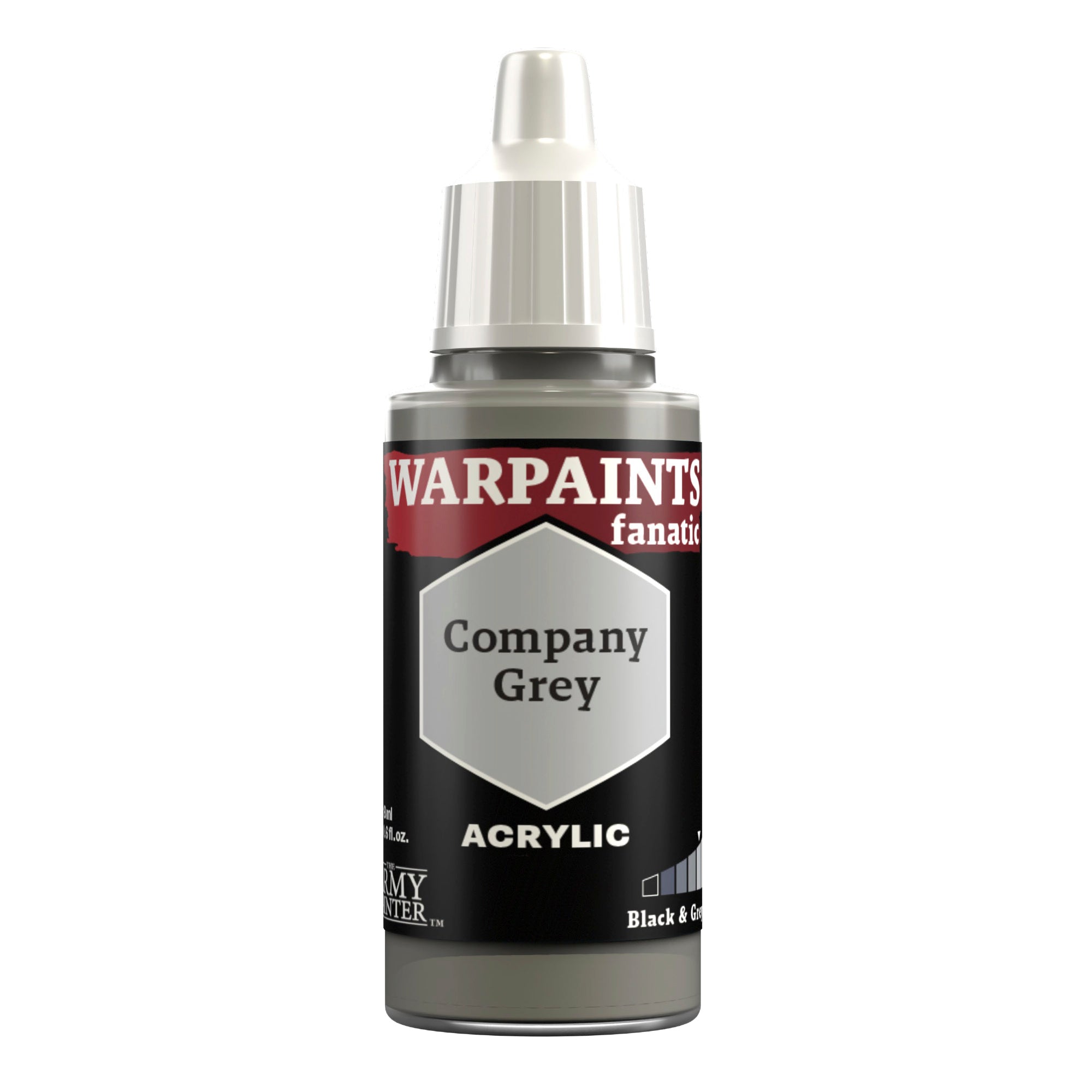 Warpaints Fanatic: Company Grey - High-Quality Miniature Paint for Tabletop Gaming & Warhammer Models - Perfect for Hobbyists & Collectors