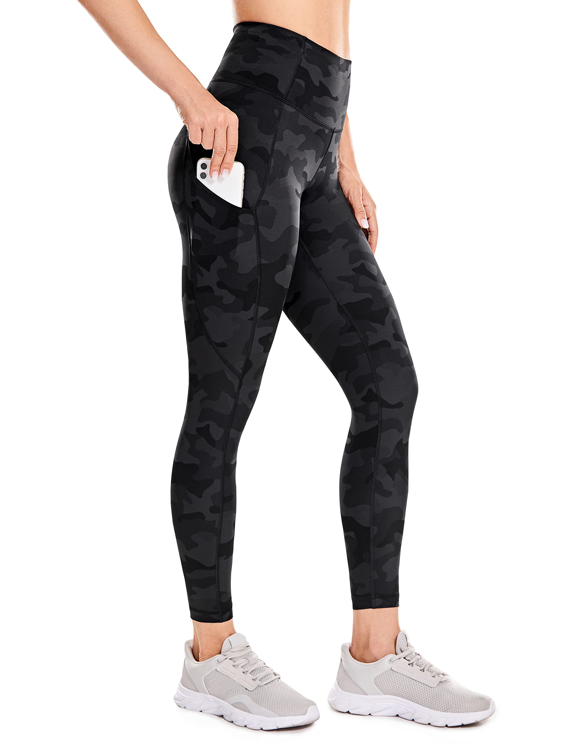 CRZ YOGA Women's High Waist Tummy Control Workout Capris Leggings 23