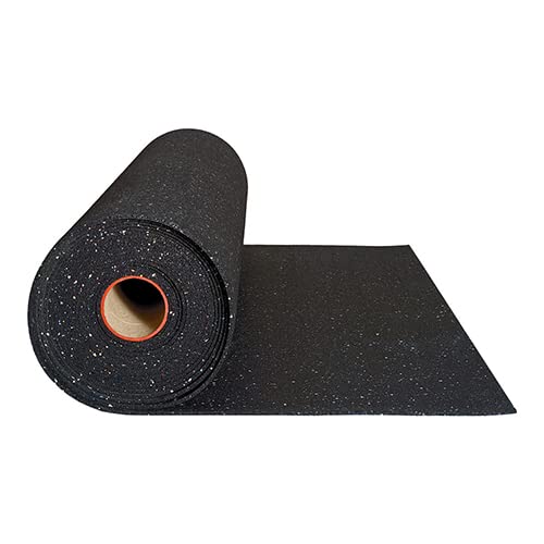 Premium USA-Made Reclaimed Rubber Underlayment Roll - 5mm Thick, 4' x 30' Size - Superior Soundproofing & Impact Absorption - Perfect for Home Gyms, Basements & Commercial Flooring Installation