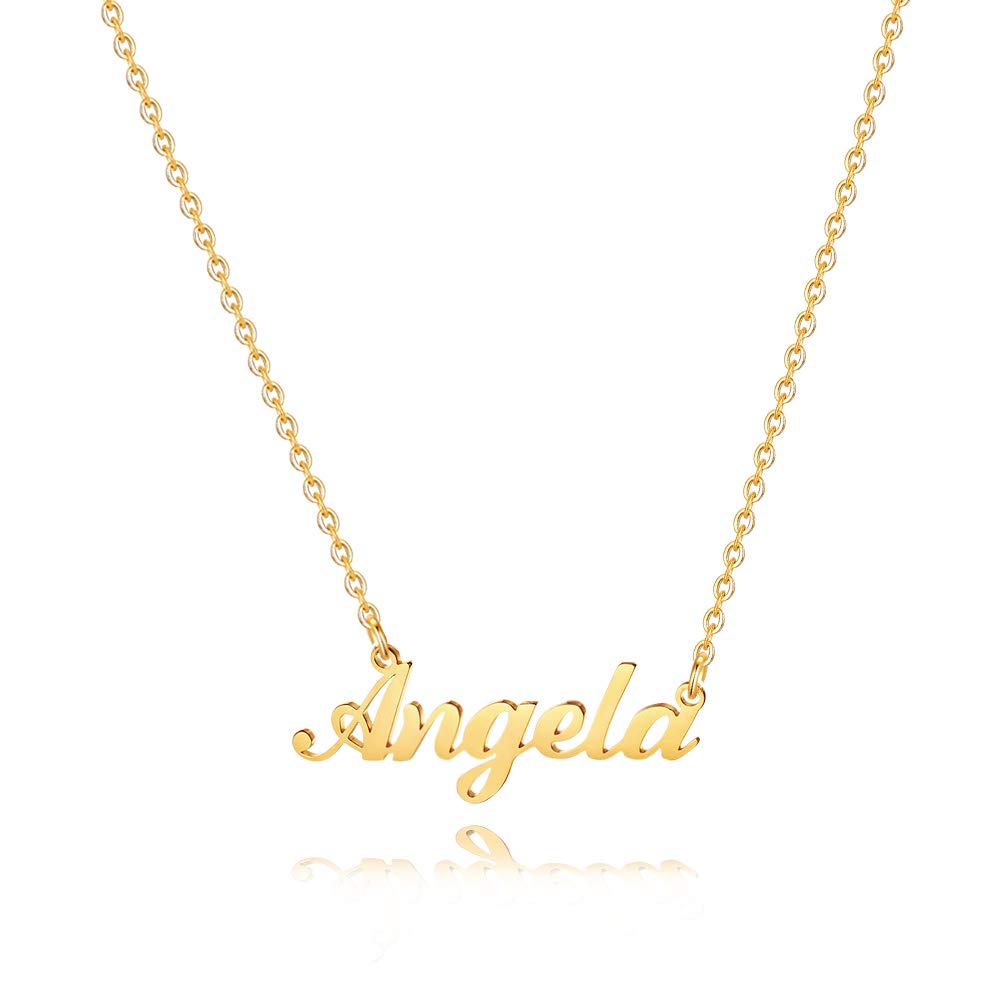 Custom Name Necklace for Women & Girls - 18K Gold Plated Personalized Monogram Jewelry | Perfect Gift for Birthday, Anniversary & Valentine's Day