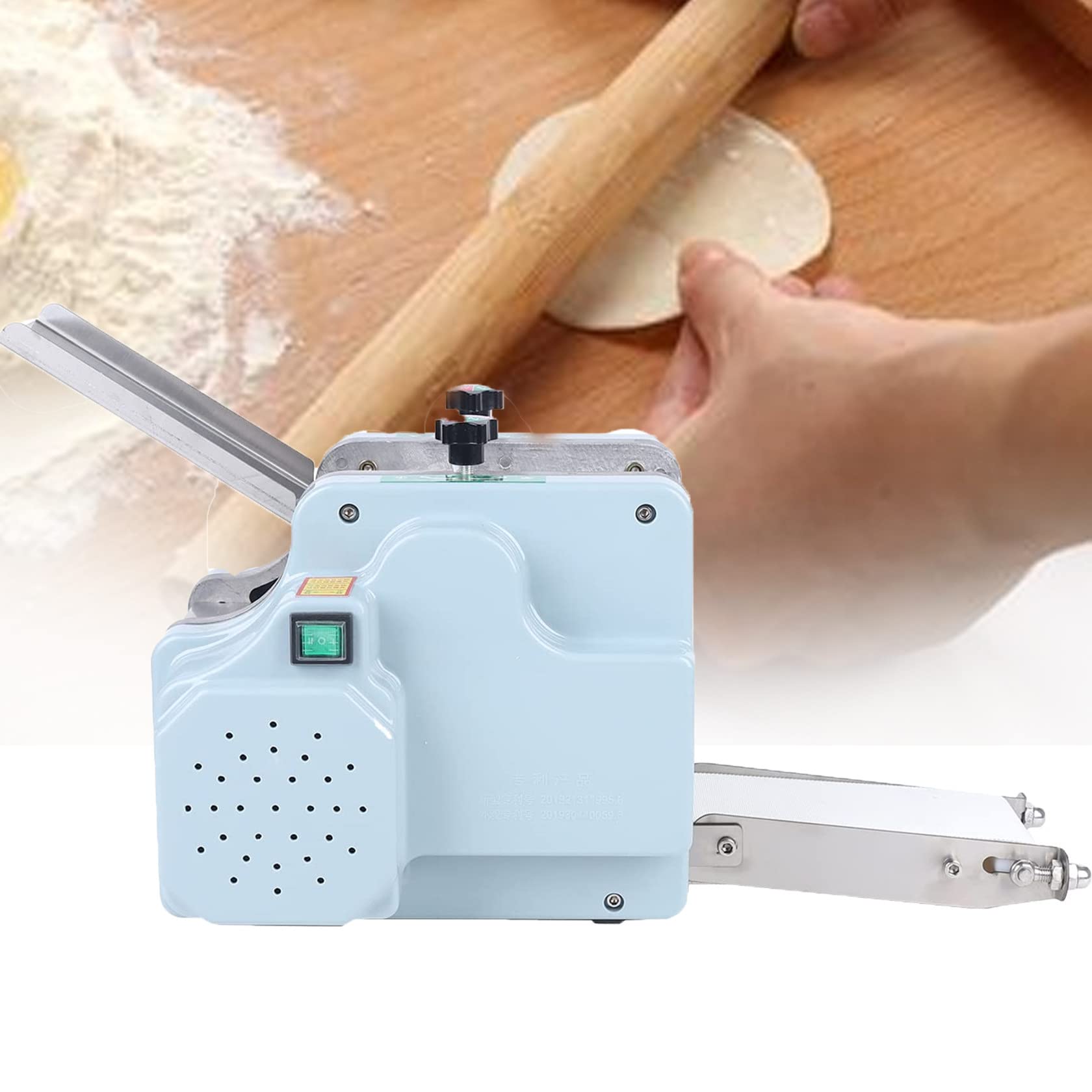 JINTAOMA 140W Commercial Electric Dumpling Maker Machine - Round & Square Wonton Skin Press for Restaurants, Home Use (3.15in, 40 Pcs/Min) - Perfect for Asian Cuisine, Catering & Family Cooking
