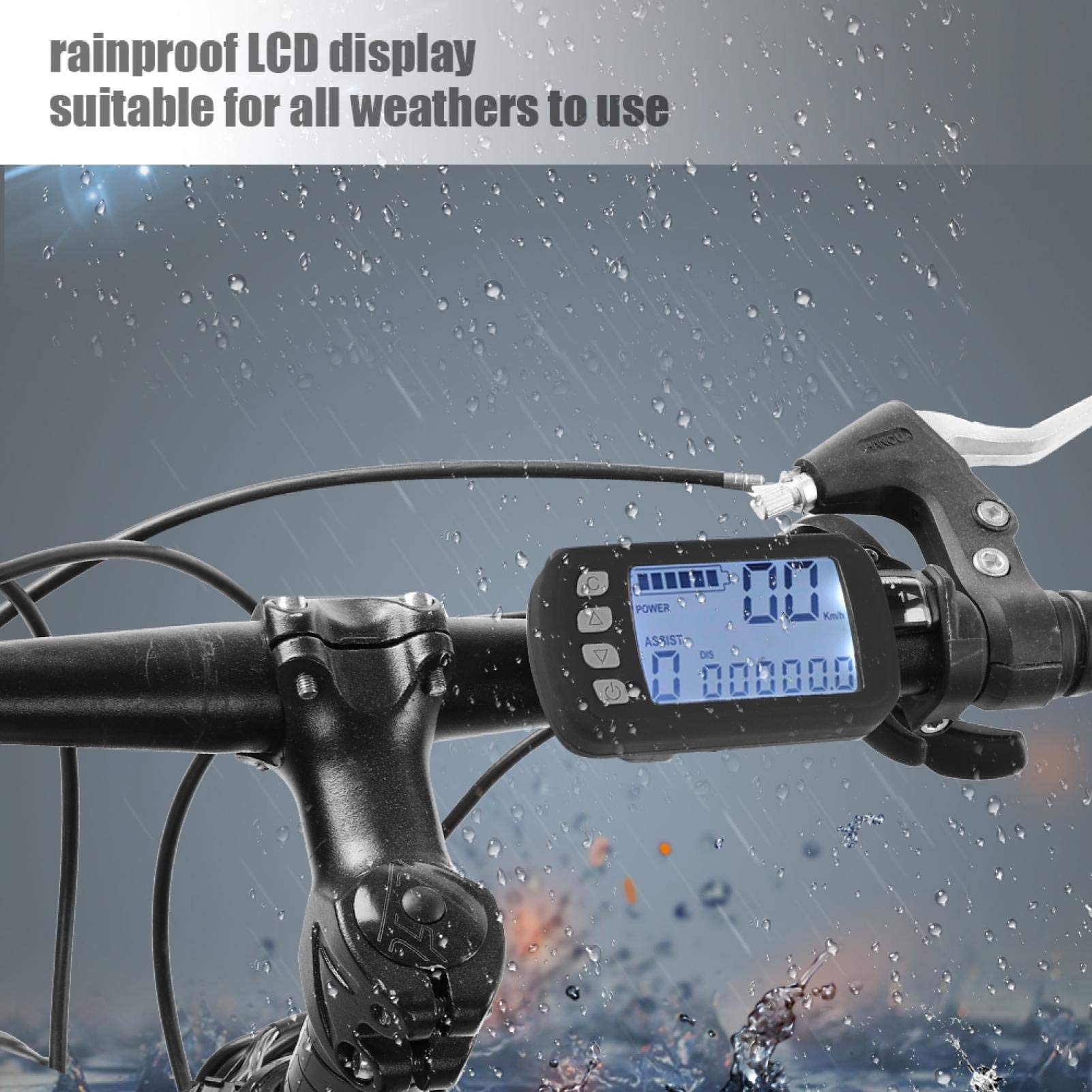 36V/48V 250W/350W Brushless Motor Controller with LCD Panel - E-Bike Conversion Kit for Electric Bicycles & Scooters (Black) | Perfect for DIY E-Bike Upgrades and Electric Vehicle Conversions