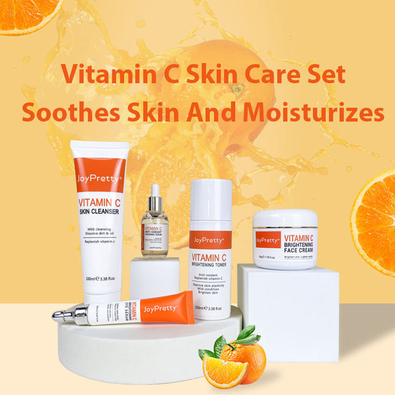 Hydrating & Moisturizing 5-Piece Facial Skincare Set for Dry & Sensitive Skin - Daily Cleansing, Anti-Aging & Glow Boost Routine