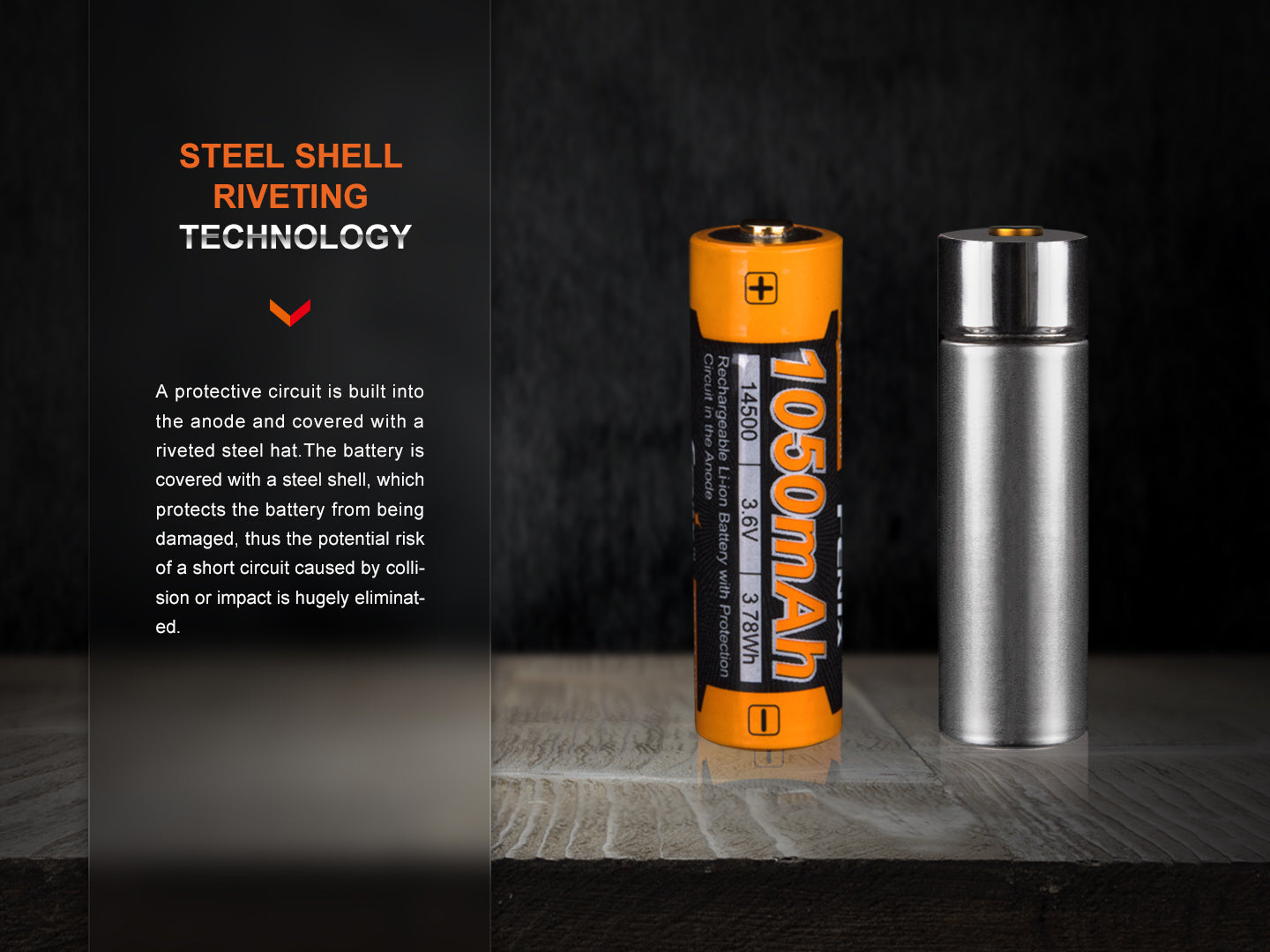 Fenix ARB L14 1050mAh 3.6V USB Rechargeable Lithium-ion AA Battery - Perfect for Flashlights, Cameras & Emergency Kits