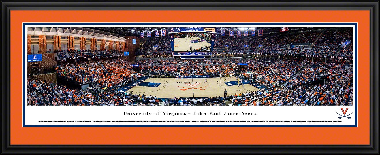 Virginia Basketball Wall Art - College Posters & Framed Pictures for Home Decor | Blakeway Panoramas | Perfect for Dorm Rooms, Game Rooms & Sports Fan Gifts