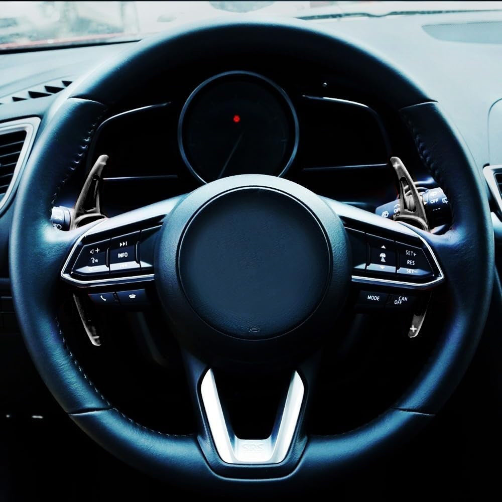 Gloss Black Steering Wheel Paddle Shifters for Mazda 3 6 CX-5 CX-3 CX-9 MX-5 - Upgrade Your Driving Experience with Premium Shift Paddles (Perfect for Racing, Performance Driving & Enhanced Control)