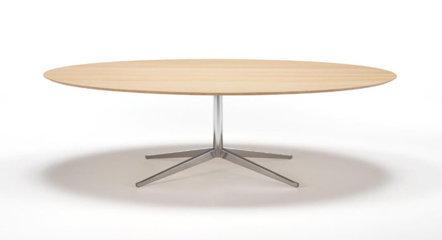 Florence Knoll 92 x 48 Inch Oval Table Desk - Modern Office & Conference Room Furniture for Home & Business Workspaces