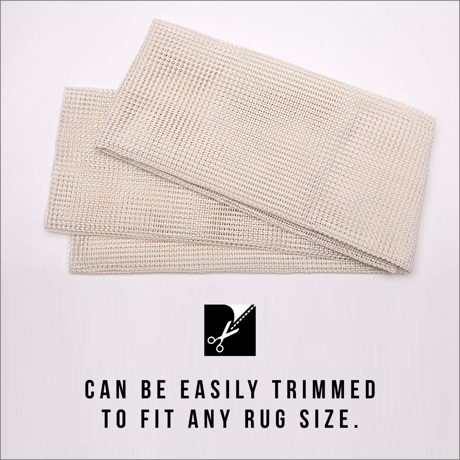 Grip-It Ultra Stop Natural Low-Profile Non-Slip Rug Pad for Area Rugs & Runner Rugs - 12' x 18' Rug Gripper for Hardwood Floors - Perfect for Living Room, Bedroom & High Traffic Areas