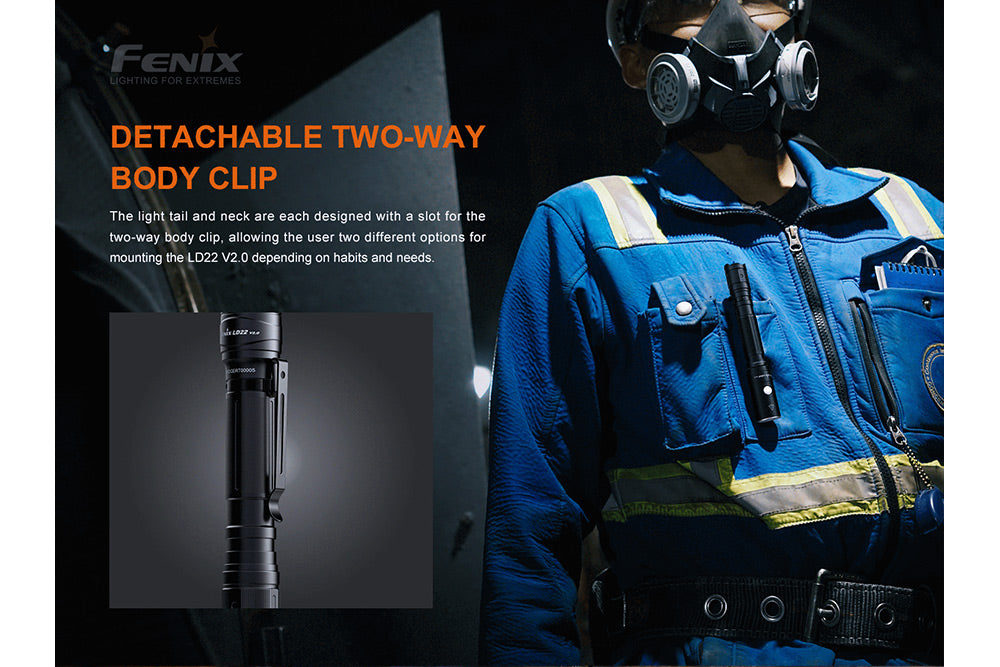 Fenix LD22 V2 Compact LED Flashlight - 800 Lumens High Brightness, Waterproof, Rechargeable - Perfect for Camping, Hiking, Emergency & Outdoor Adventures