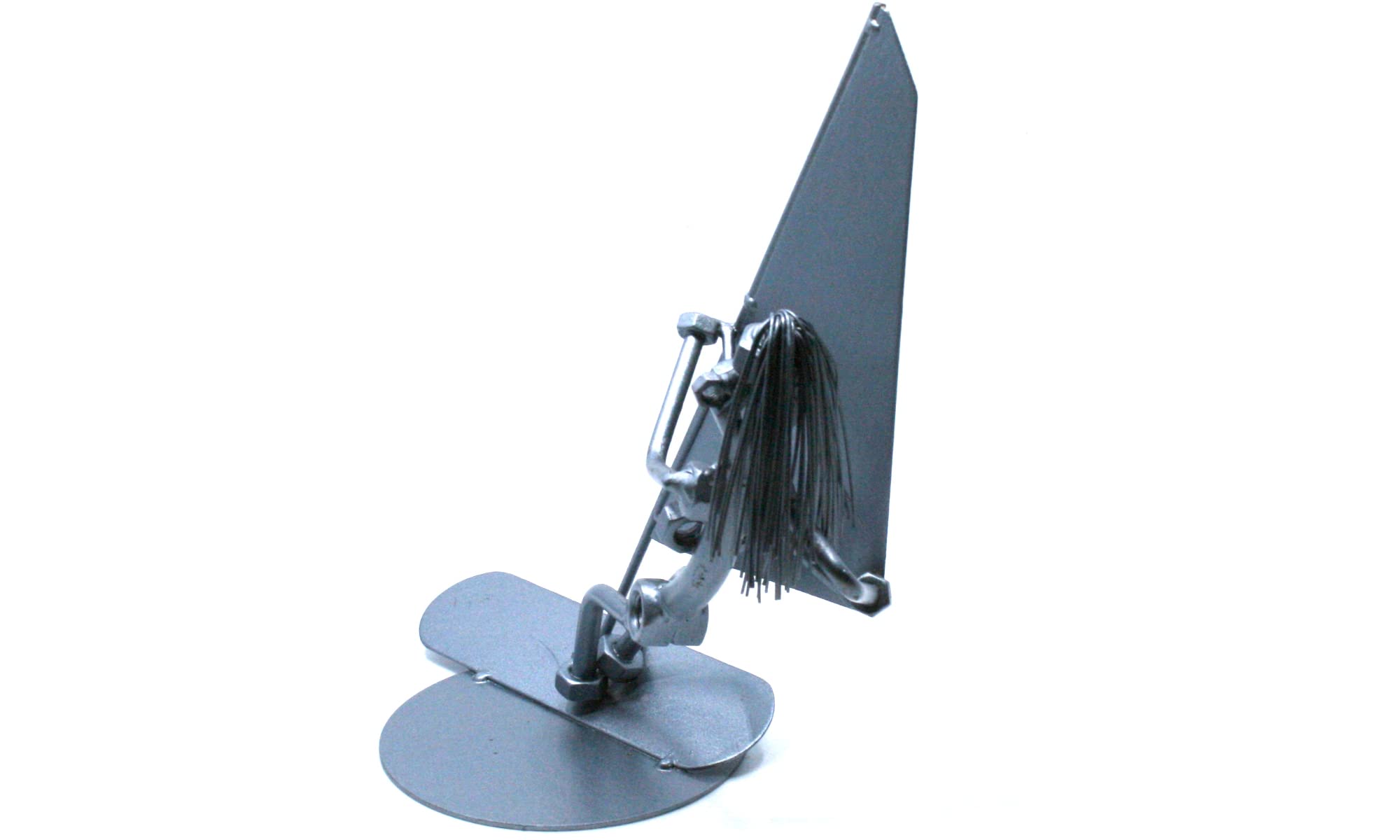 Unique Windsurfing Coach Gift - Handcrafted Metal Nuts & Bolts Sculpture for Women | Perfect for Surfing Enthusiasts & Beach Decor