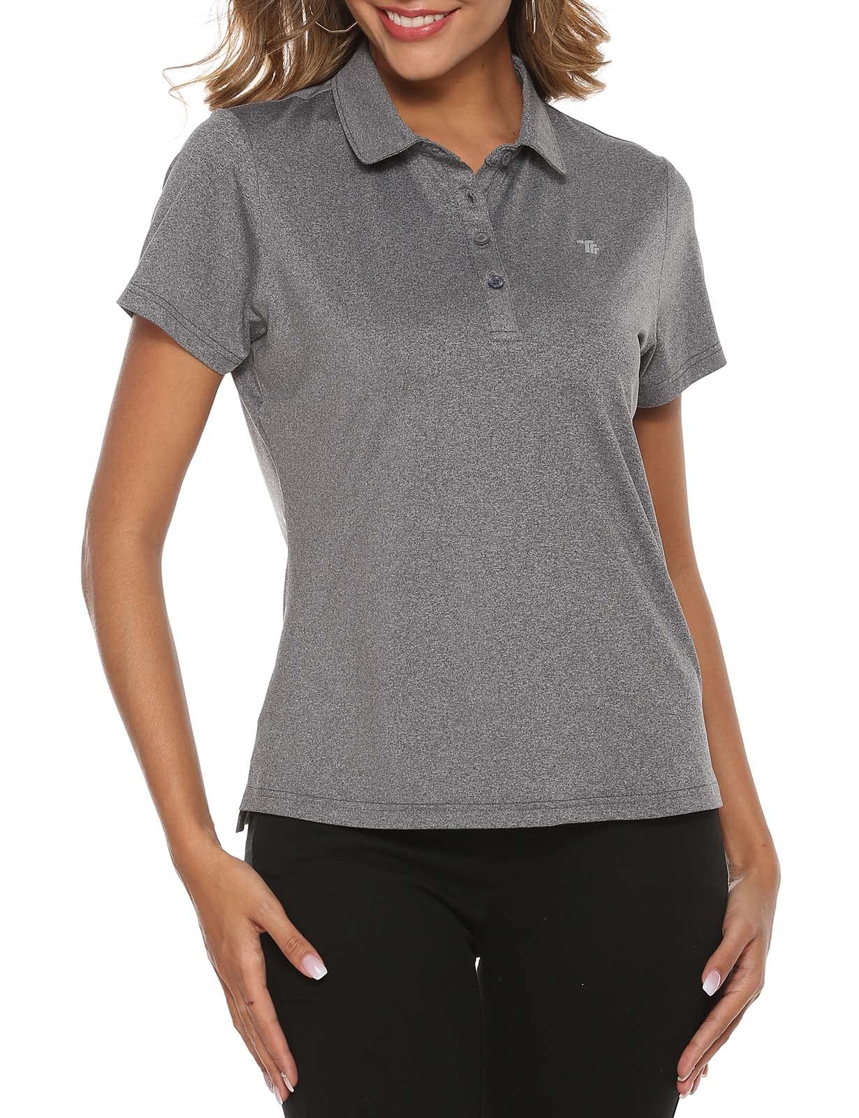 Rdruko Women's Short Sleeve Golf Polo Shirt - Moisture Wicking, Breathable & Quick Dry Performance Top for Golf, Tennis & Casual Wear - Comfortable Collared Tee for Sports & Outdoor Activities