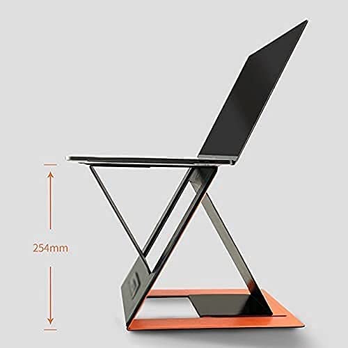 Portable Multi-Angle Adjustable Laptop Stand - Lightweight Foldable Ergonomic Computer Stand for MacBook, iPad & Notebook (Gray) - Perfect for Home Office, Travel & Workspace Setup