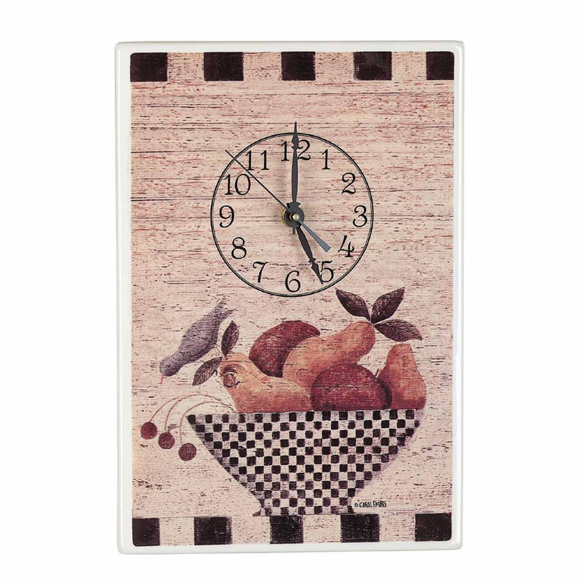 Vintage Ceramic Fruit Bowl with Clock Design by Carol Ender - 12.25
