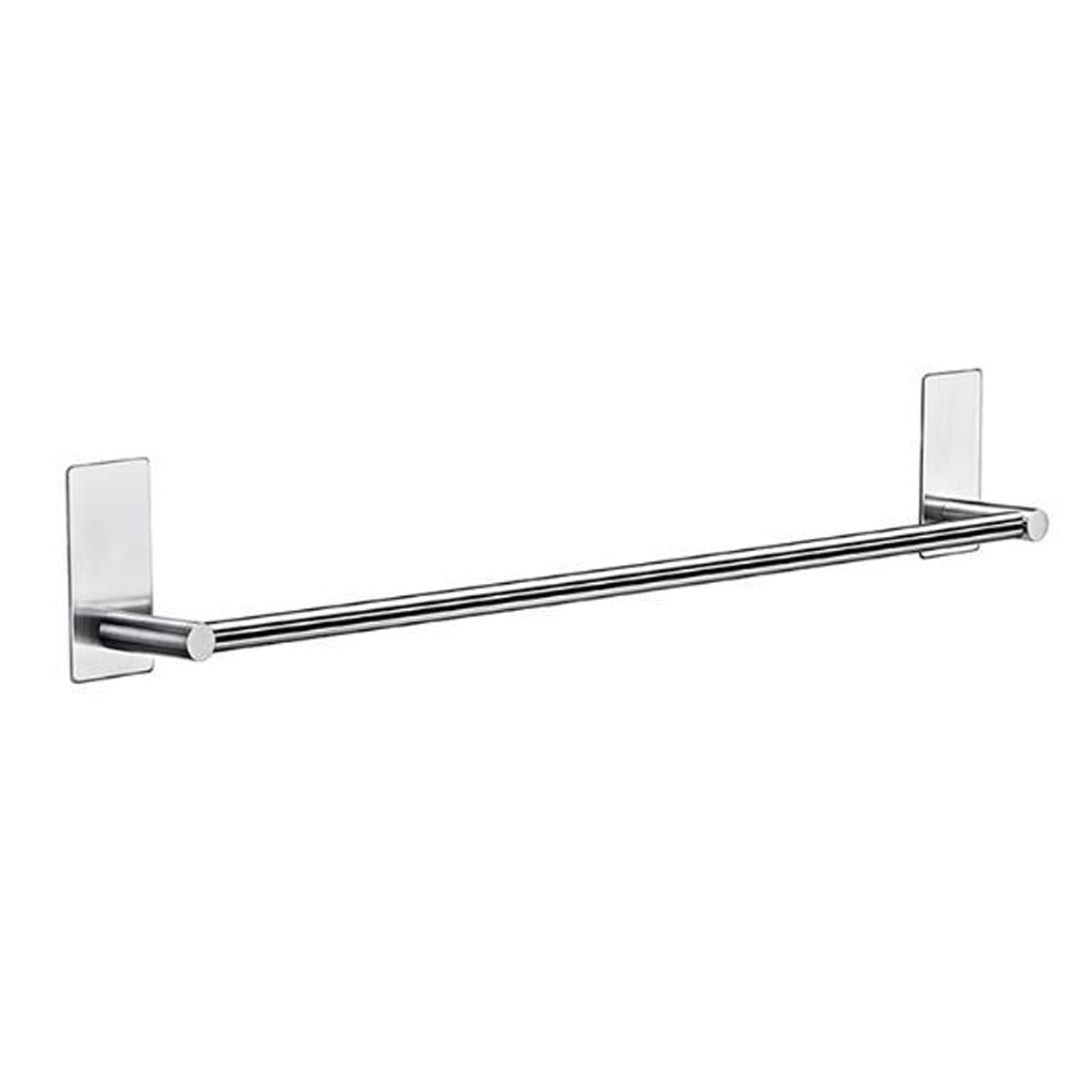 Stainless Steel Wall Mounted Towel Rack - No Drill Bathroom & Kitchen Storage Organizer for Towels, Robes & Utensils - Perfect for Small Spaces, Laundry Room & Balcony (30CM, Silver)
