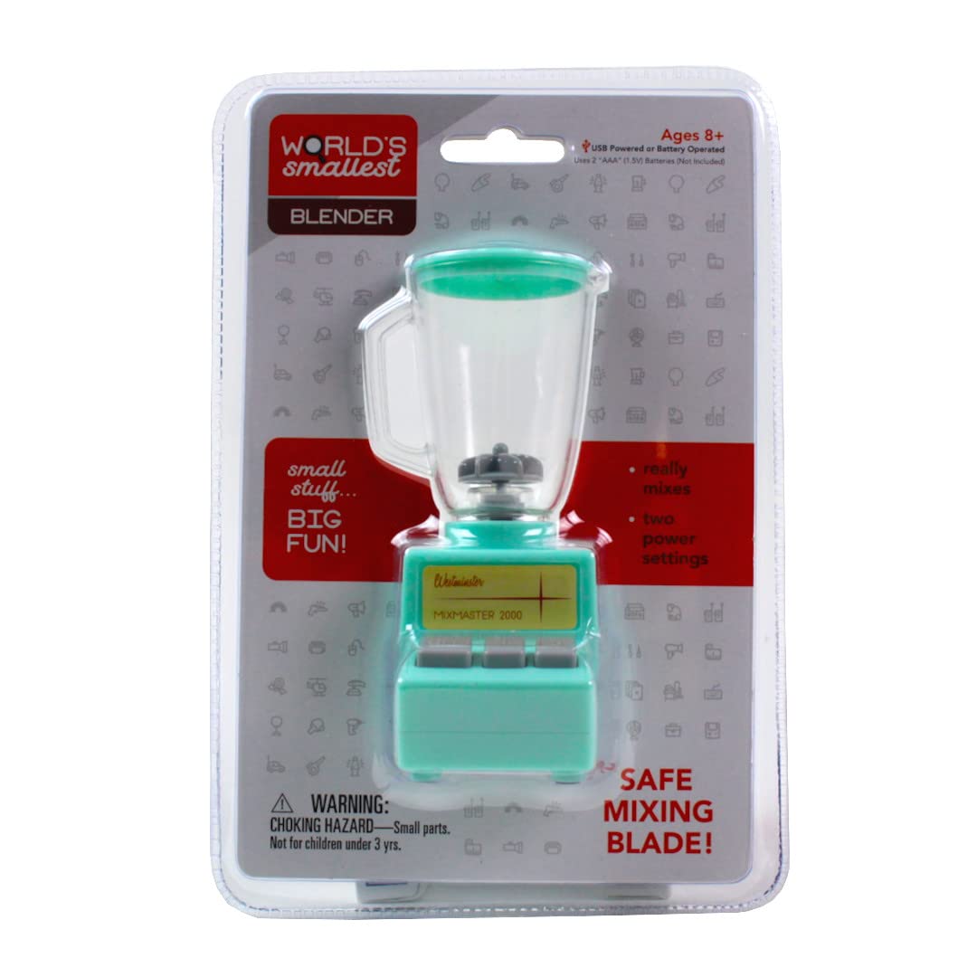 World's Smallest Real Working Blender - Miniature Kitchen Appliance for Dollhouse, Office Desk & DIY Crafts | Perfect for Tiny Food Blending, Miniature Displays & Gift Ideas