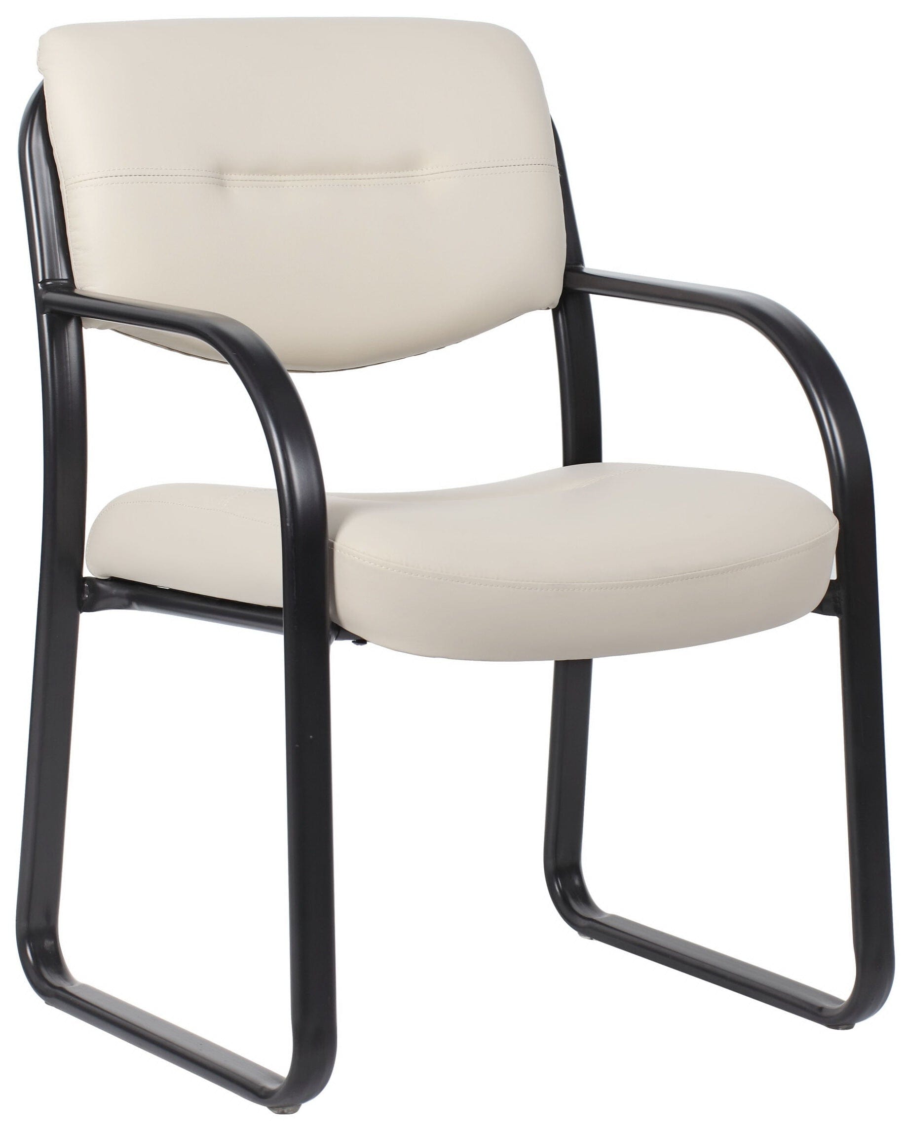 Premium Boss Leather Guest Chair with Arms [B9529] - Stylish Office Seating for Reception, Conference Rooms & Home Offices