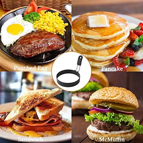 4-Piece Stainless Steel Nonstick Egg Rings Set - 6