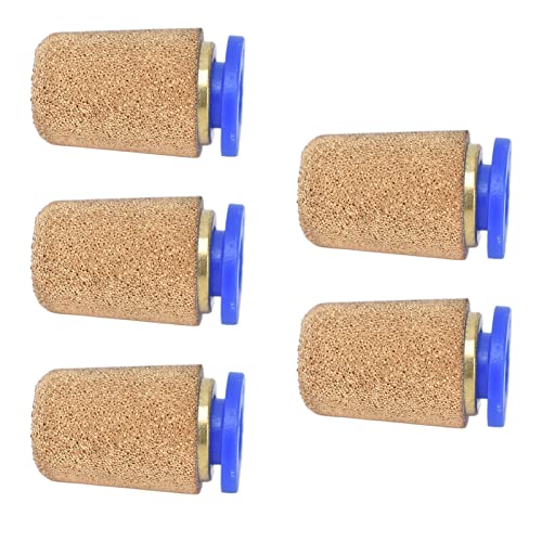 5Pcs Pneumatic Exhaust Mufflers - Easy to Install Air Silencer with Excellent Filtering Effect for Solenoid Valves & Air Line Fittings | Reduce Noise in Industrial Machinery & Pneumatic Systems