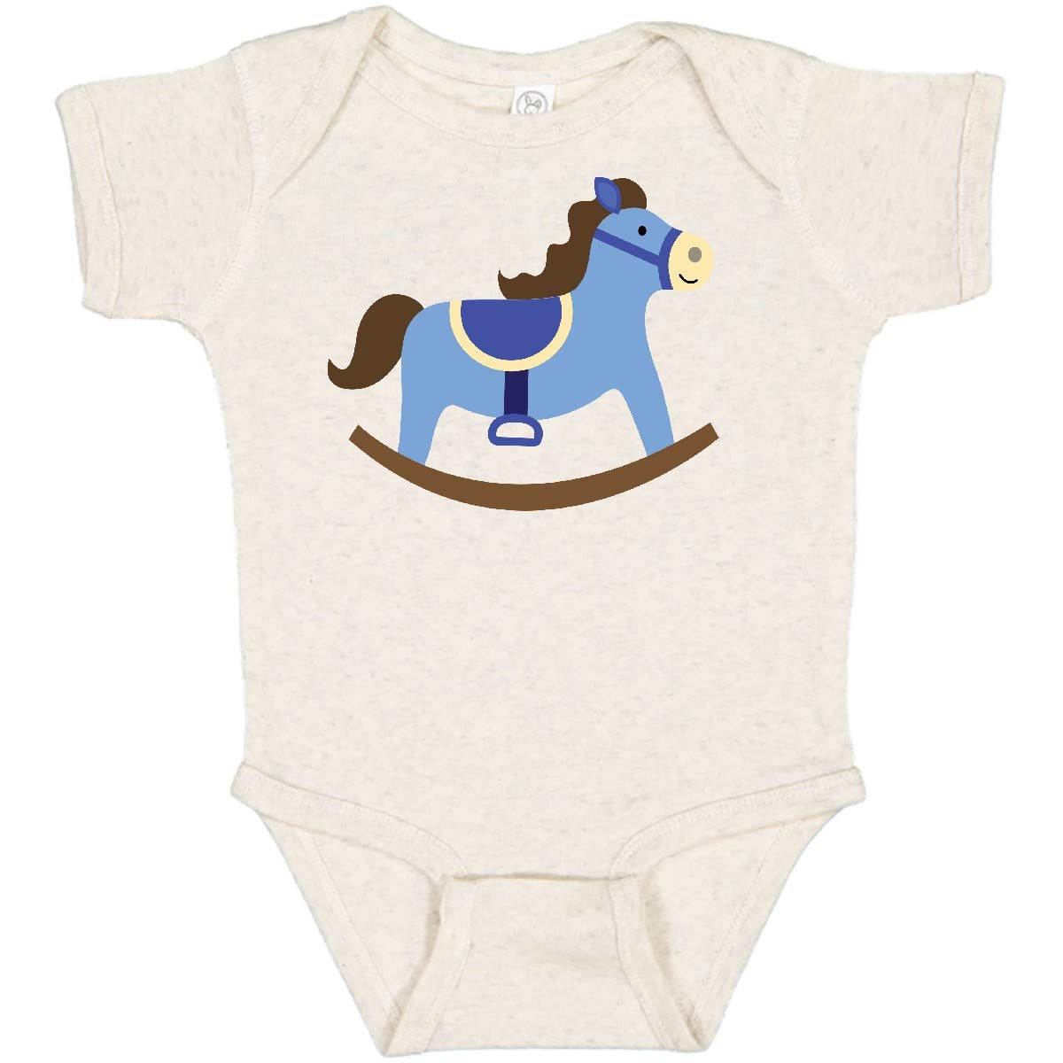 Inktastic Rocking Horse Baby Bodysuit - Cute Cotton Onesie for Newborn Boys & Infants - Perfect for Playtime, Photo Shoots & Gifts
