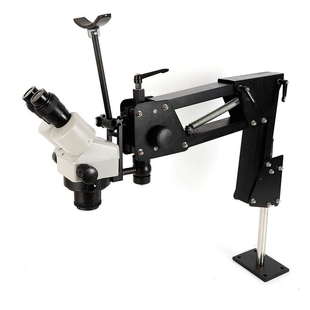 7X-45X Adjustable Jewelry Microscope with Multi-Directional Stand - Binocular Stereo Zoom Microscope for Gem Inlay, Jewelry Making & Repair - Aluminum Alloy Spring Stand with Flexible Focus - Perfect for Jewelers, Watchmakers & Hobbyists