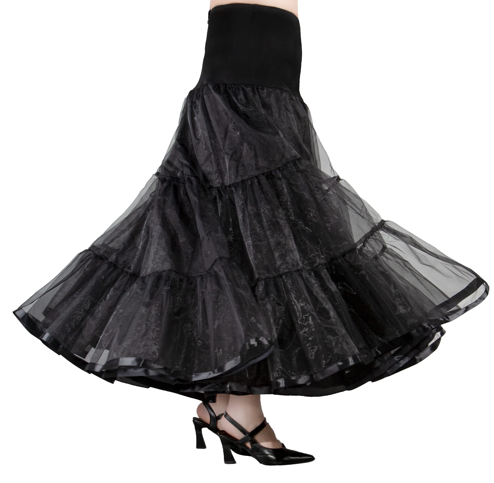Women's Puffy Tulle Petticoat Skirt - Long Crinoline Underskirt for Wedding Dresses, Prom, Parties & Special Occasions | Perfect for Ball Gowns, Quinceañeras & Formal Events