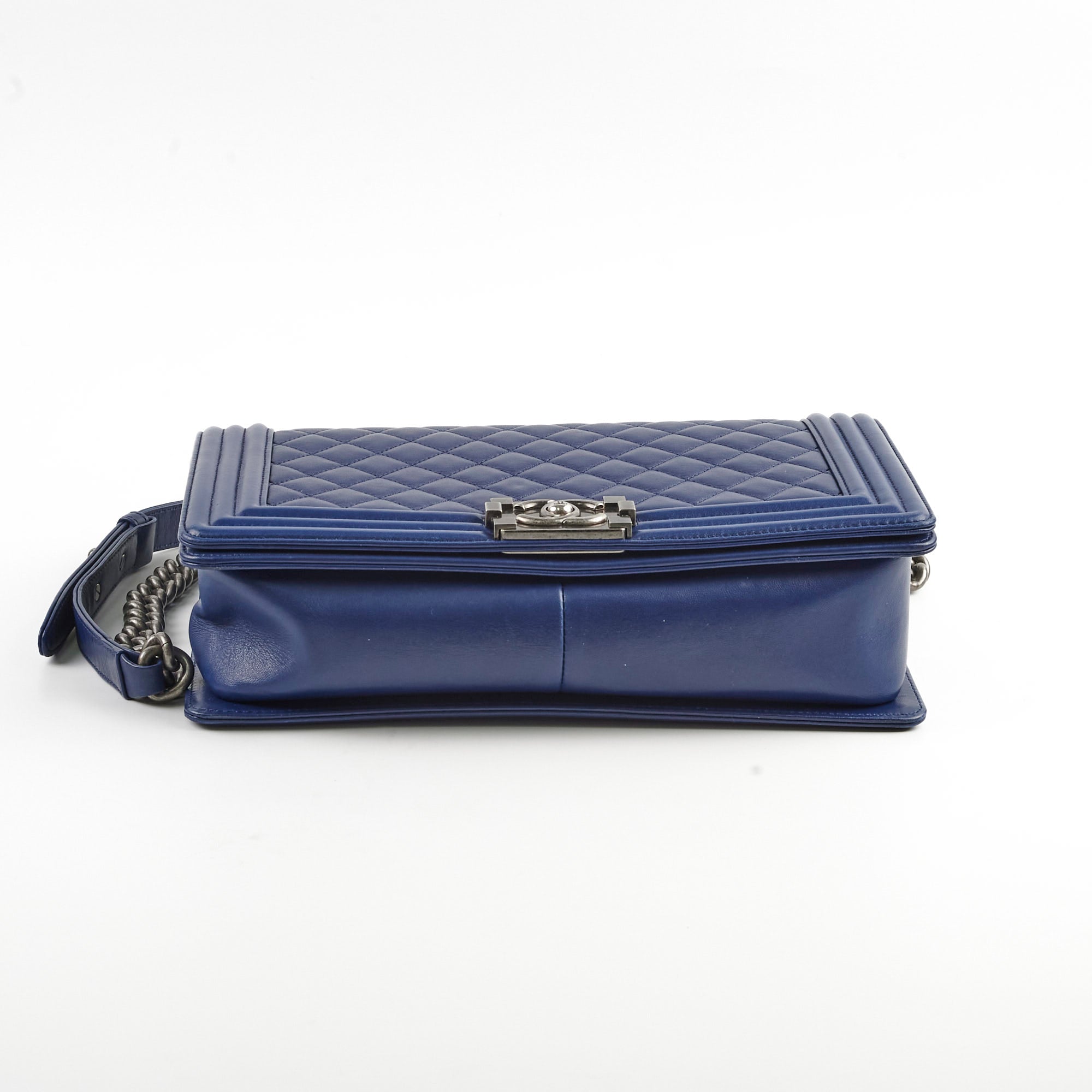 Chanel New Medium Boy Bag in Dark Blue - 2021 Collection | Luxury Crossbody Handbag for Women, Perfect for Parties & Evening Events