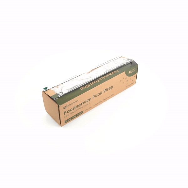Basic Nature Clear Plastic Food Wrap - Home Compostable, BPA Free, Microwave Safe - 18