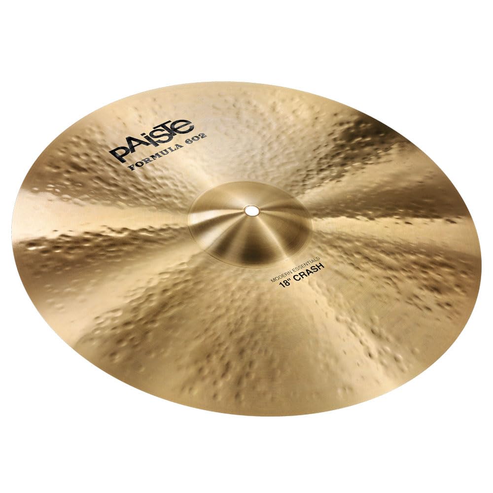 Paiste 18 Inch Formula 602 Modern Essentials Crash Cymbal - Premium Handcrafted Cymbal for Drummers, Live Performances & Studio Recording