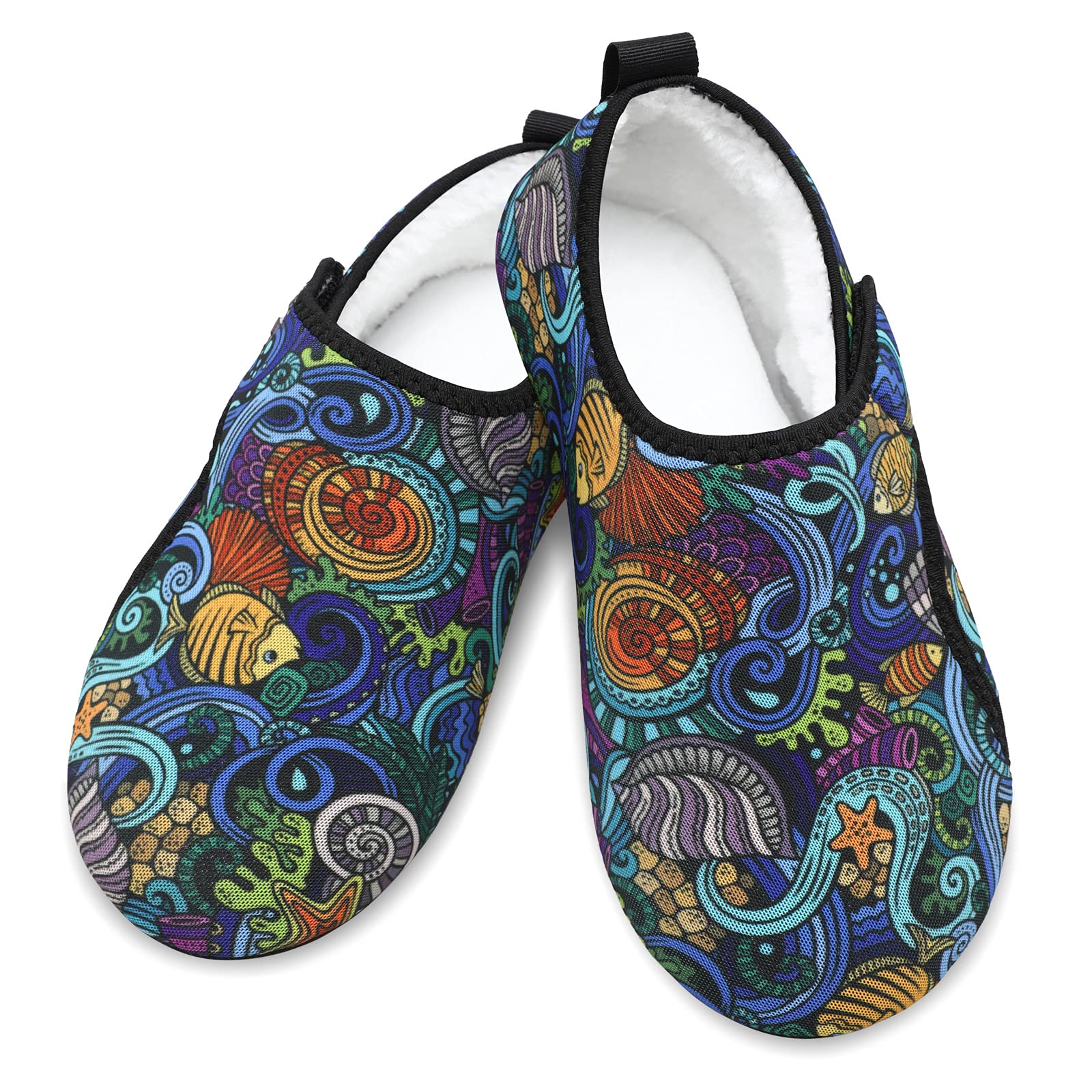 L-RUN Women's & Men's Indoor/Outdoor House Slippers - Warm Anti-Slip Barefoot Home Shoes for Comfortable Wear at Home, Office, or Travel