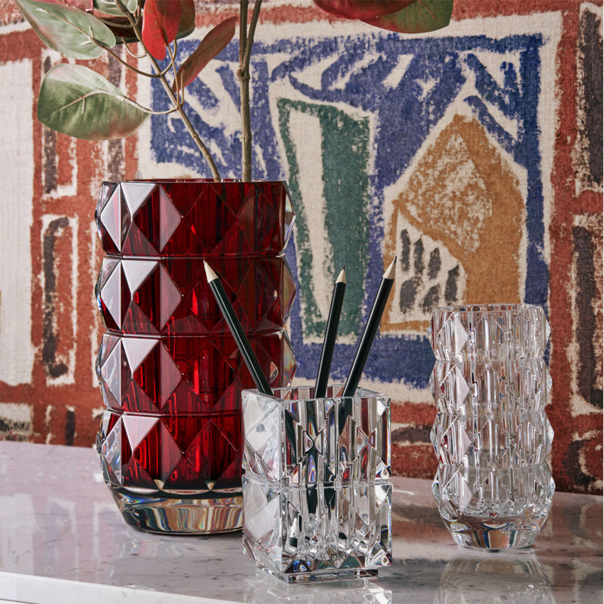Baccarat Crystal Louxor Round Vase - Elegant Handcrafted Glass Vase for Home Decor, Wedding Centerpiece & Luxury Gift
