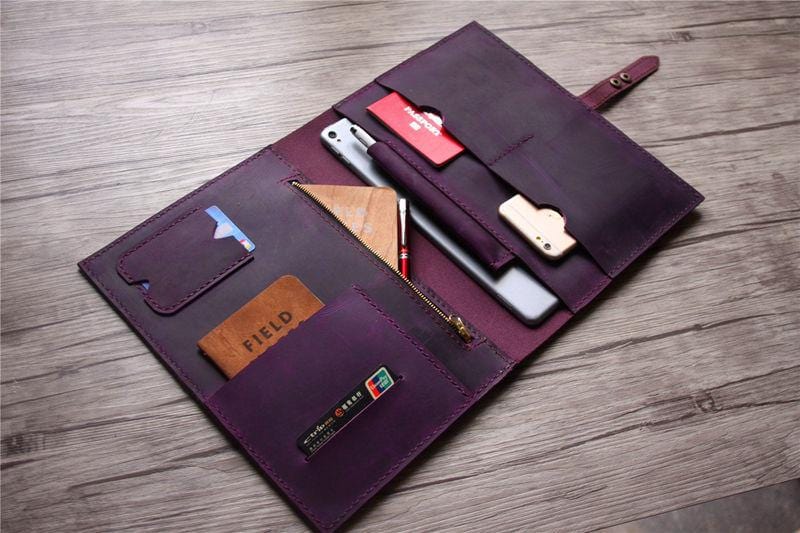 Premium Embossed Leather Case for iPad Pro 11 (2021/2022) with Apple Pencil Holder - Slim Protective Cover for Work, Travel & Daily Use