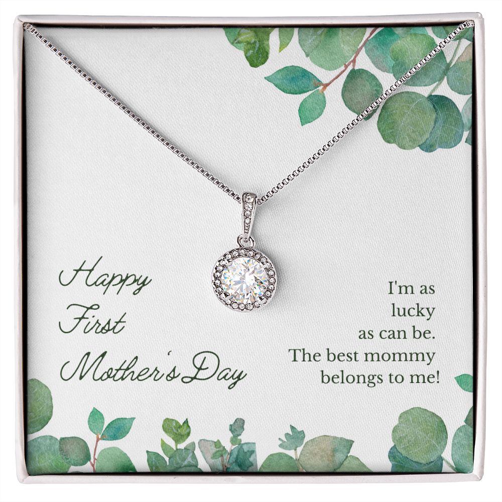 1st Mother's Day Gifts for Mom - Sterling Silver Cubic Zirconia Heart Pendant Necklace - Perfect for Birthday, Anniversary & Special Occasions