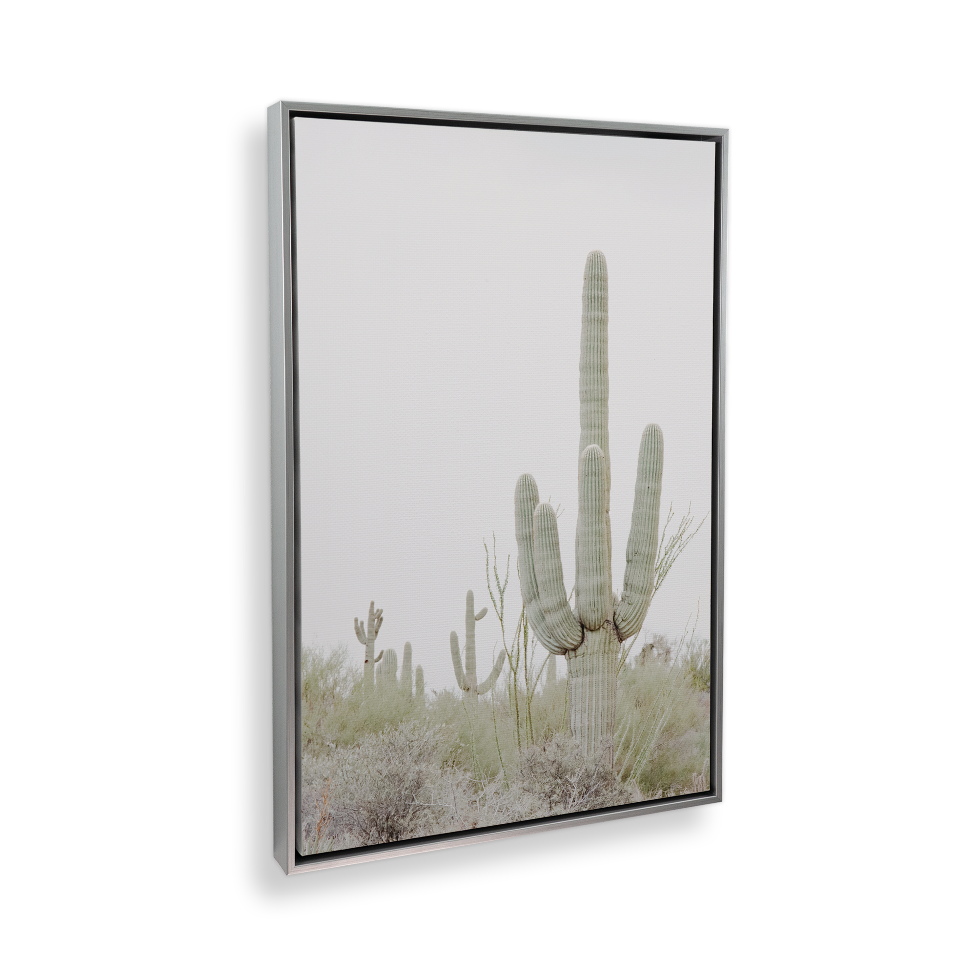 Desert Cactus Wall Art - Hand Painted Canvas Print for Home & Office Decor - Perfect for Living Room, Bedroom, or Southwestern Style Interior Design