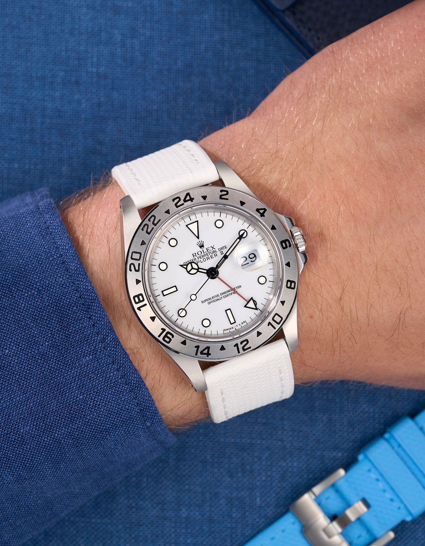 Vertech FKM Straight End Watch Strap 20mm White - Durable Replacement Band for Men's & Women's Watches, Perfect for Dress, Casual & Everyday Wear