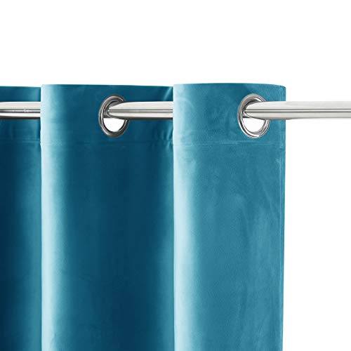 Blue Velvet Curtains, Grommet